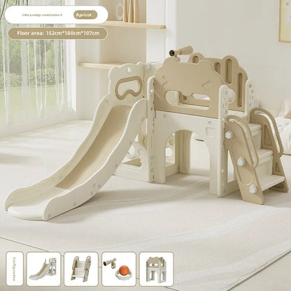 Indoor Home Kids Slide Toddler Baby Soft Climbing Frame Swing Foldable Easy Assembly Safe Non Slip Plastic Playset Play Toy