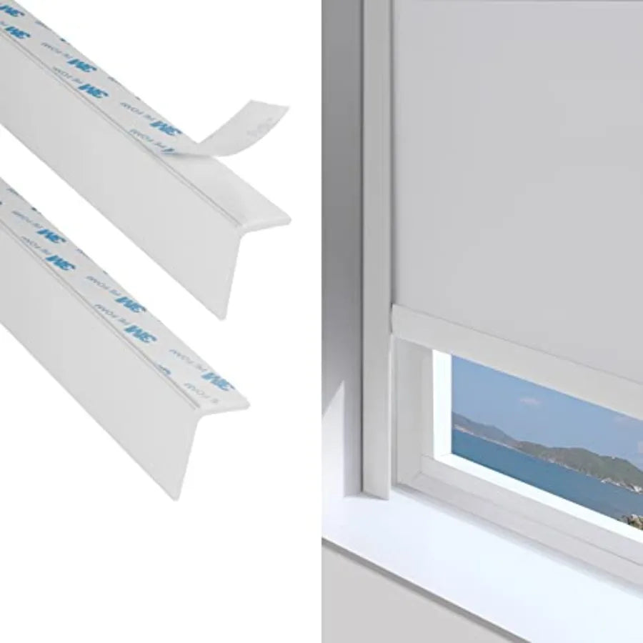 PVC Light Blockers Blackout Light Blockers Side Tracks for Window Shades and Blinds Side Tracks for Blackout Shades Easy to Ins