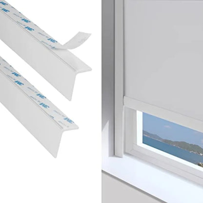 PVC Light Blockers Blackout Light Blockers Side Tracks for Window Shades and Blinds Side Tracks for Blackout Shades Easy to Ins