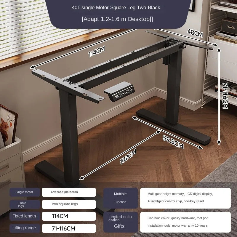 Intelligent electric lifting table legs single motor double beam office desk computer desk study table leg bracket accessories