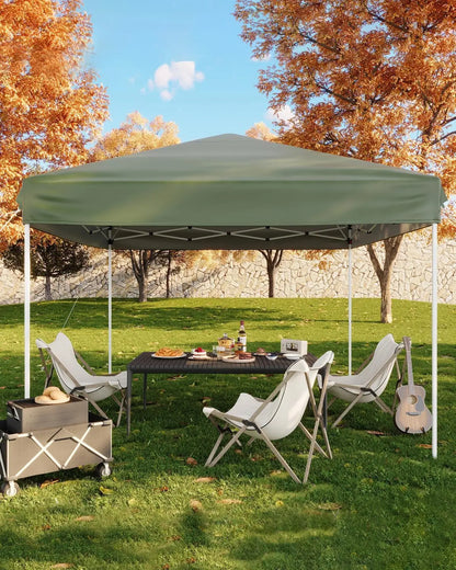 10x10ft Pop Up Canopy Tent, Outdoor Instant Shelter UV Protection Waterproof Sun Shade With Sandbags Carry Bag For Patio Party