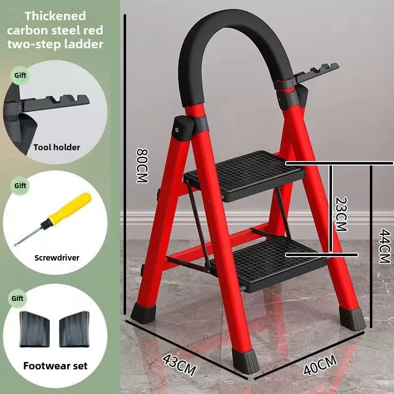 Ladder, zigzag ladder, folding ladder, three four five six step ladder, thickened carbon steel engineering ladder