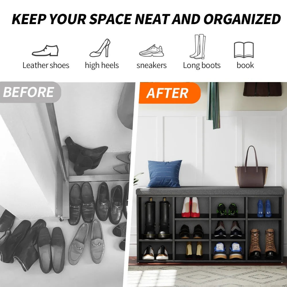 Shoe Bench Storage Bench Entryway Bench Shoe Storage Organizer