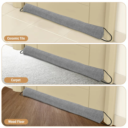 1/2Pcs Under Door Draft Stopper 92cm Heavy Triangular Duty Door Draft Blocker with Hanging Loops for Under Door Noise Blocker