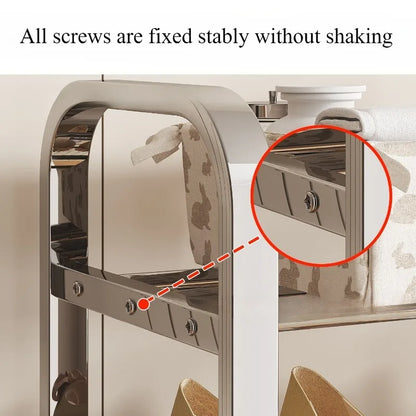 Thickened stainless steel shoe rack, family corridor, student dormitory, rental room, shoe cabinet