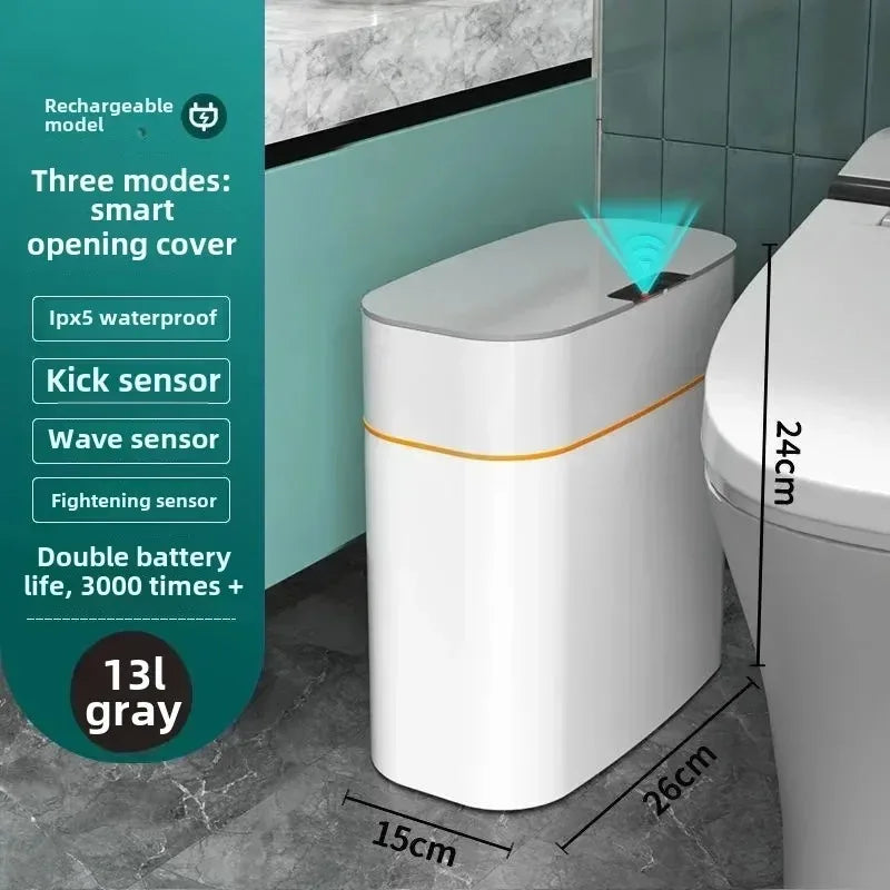 Automatic intelligent garbage bin induction type versatile home living room light luxury electric toilet bathroom sanitary bin