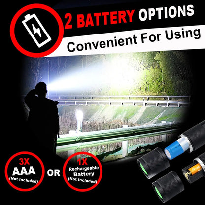 4-Pack Zoomable LED Tactical Flashlight, 2000 Lumens Water Resistant Portable Pocket Light for Emergency Camping