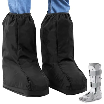 2 Pack Walking Boot Cover for Foot and Ankle Brace Medical Boot Shoe Protectors for Rain and Winter Weather Water-Resistant Cas