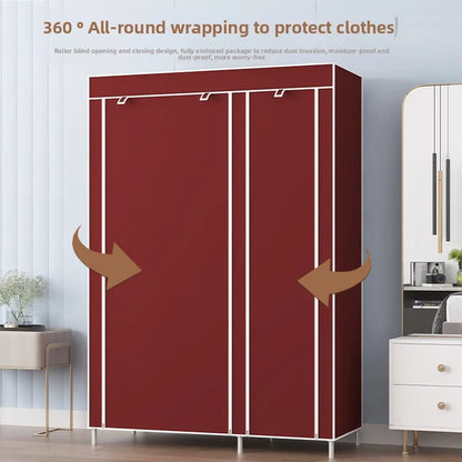 Simple wardrobe storage non-woven fabric assembly folding foreign trade e****mical cloth wardrobe