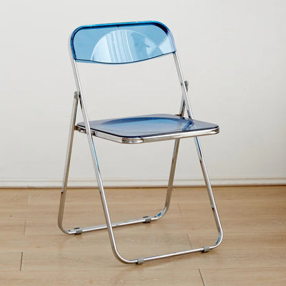 Internet celebrity folding chair acrylic transparent chair completed photo without chair simple folding crystal diningchairstool
