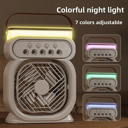 2025 USB Spray Fan Desktop Night Light Humidifier Outdoor Office Water Replenishment and Spray Fan in One Fan all the year round