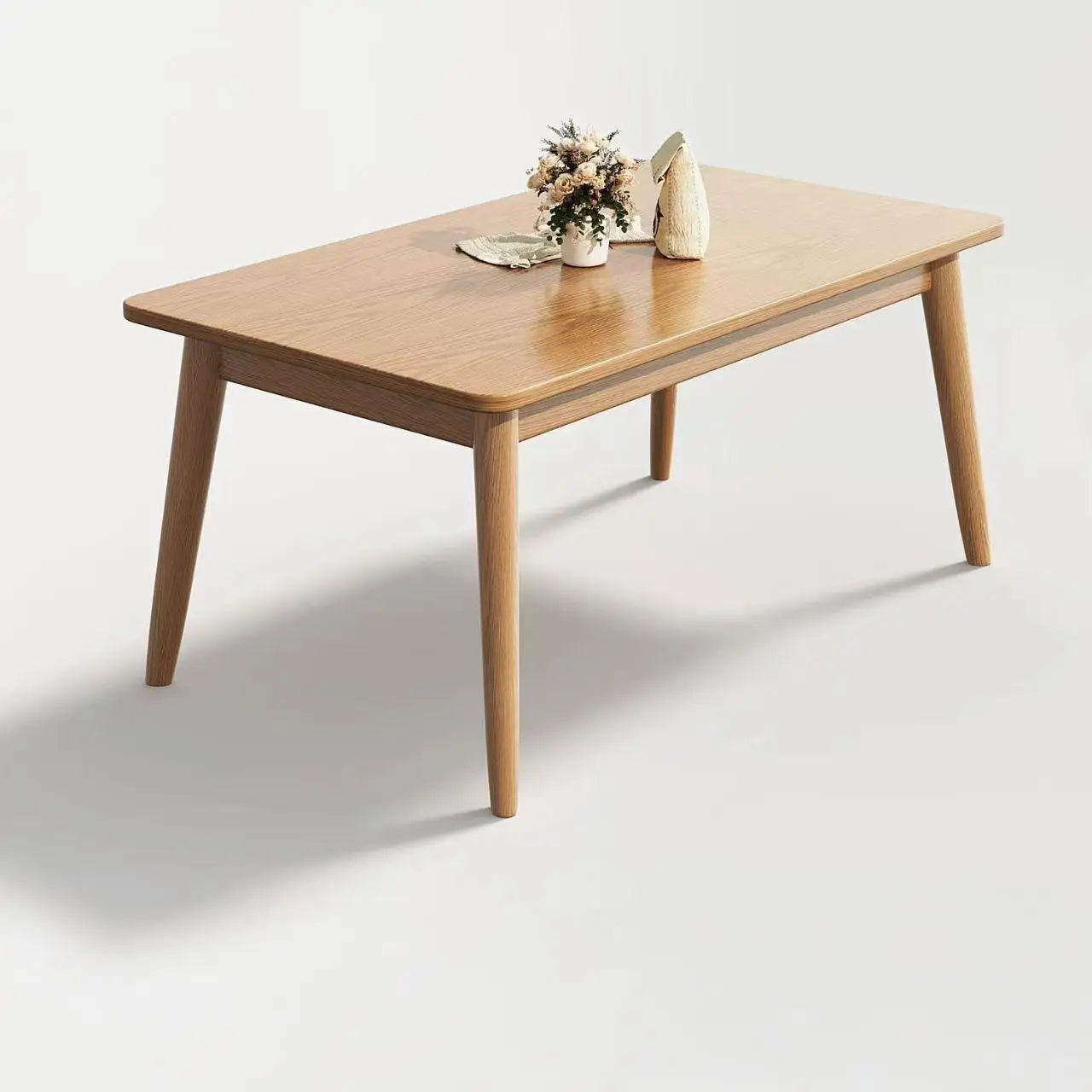 Solid wood dining table modern home rectangular dining table Japanese style dining table small apartment simple