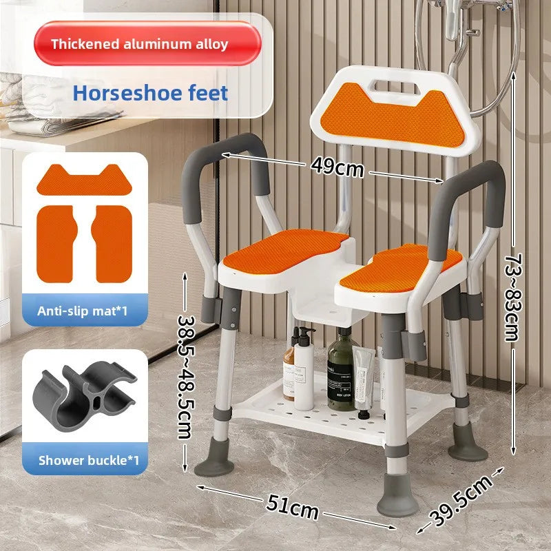 Bath special chair collapsible toilet bathroom bath bench shower non-slip bath chair