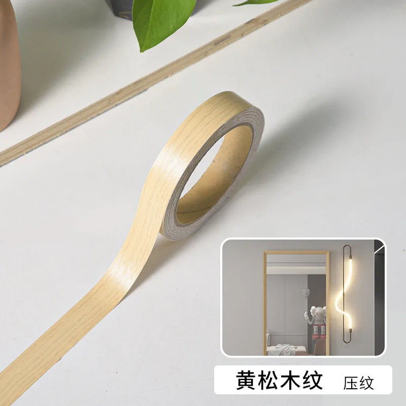 Hot Melting Adhesive Furniture Tape Wood Grain Tape Real Wood Pre-Adhesive Trim Bed Frame Edge Decorative Beautiful Seam Sticks