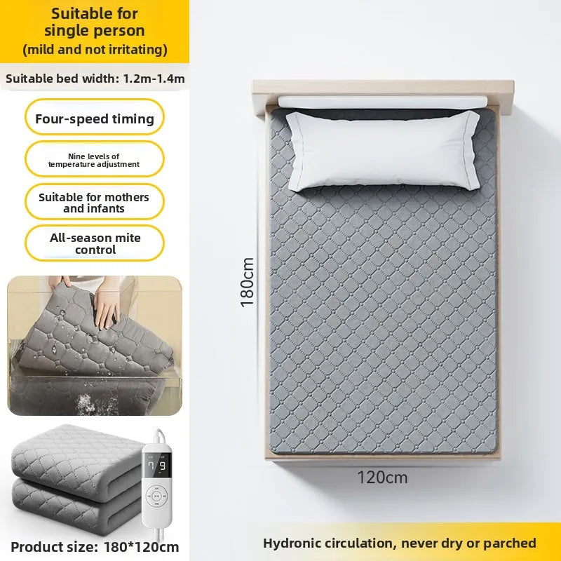 Electric Heated Blanket Soft Plush Fast Heating Dual Zone Remote Auto Shutoff Queen King Size Machine Washable Manta Para Cama