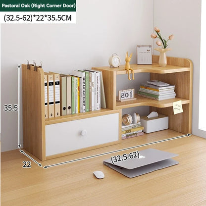 Bookshelf Office Desktop Storage Shelves Multi layer Scalable Shelves Student Desk Storage Boxes Small Bookcases