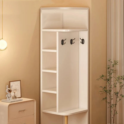 Corner storage cabinet for home use, simple foyer, coat rack, corner wall display cabinet, floor standing bookshelf, bedroom sid