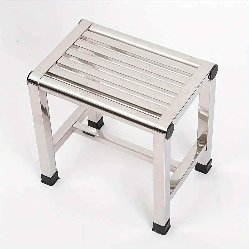 Multi Functional Stainless Steel Stool - Durable Thick & Sturdy Stool, Ideal for Living Room, Bathroom, Kitchen, Corridors
