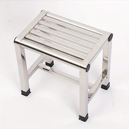 Multi Functional Stainless Steel Stool - Durable Thick & Sturdy Stool, Ideal for Living Room, Bathroom, Kitchen, Corridors