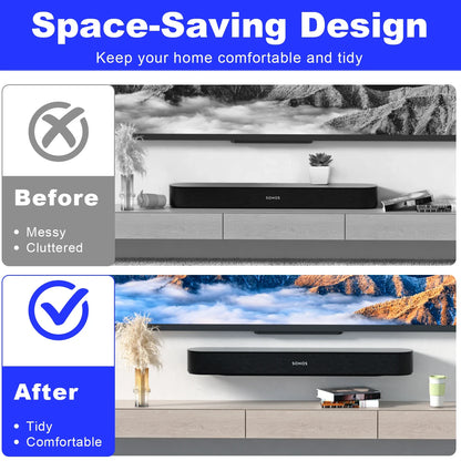 Soundbar Wall Mount Bracket for Sonos Beam Soundbar Compatible with Sonos Beam Gen1 & Gen2 Soundbar Speaker Wall Holder