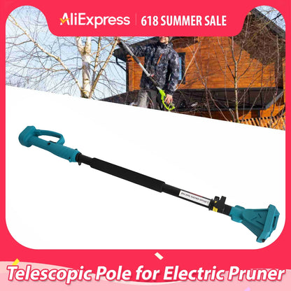 Cordless Pruner Extension Pole Efficient Anti Slip Pruning Shears Telescopic Pole Aluminum Alloy Versatile Blue for Garden