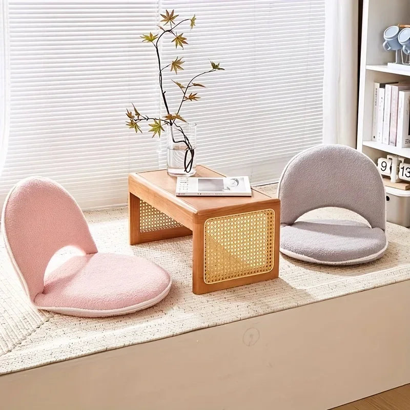 Tatami Back Chair, Bedroom  Foldableing Chair, Dormitory Single Small Sofa, Adjustable Removable and Washable Small Chair