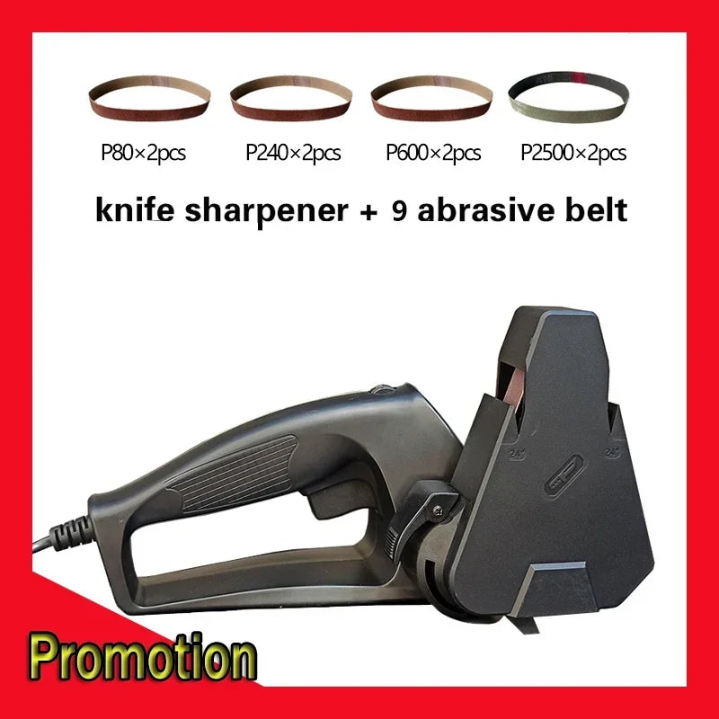 Professional Electric Knife Sharpener Grinder Sand Belts Kitchen Sharpening Machine Honing System Carpenter Tools 2022 NEW