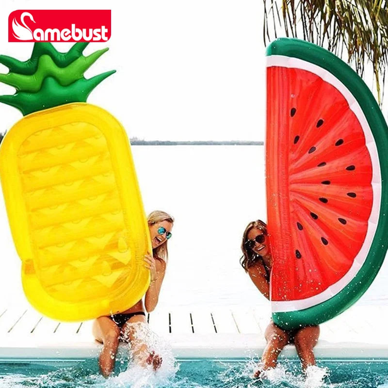 Camebust Inflatable Water Float, Inflatable Pineapple Watermelon Fun Beach Float, Swimming Party Decoration Toys, Inflatable Vil
