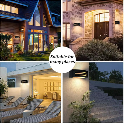 Aluminum Black Grille Wall Sconces E27 Base IP54 Waterproof Outdoor Wall Lamp  Balcony Courtyard Porch Hallway Corridor Lighting