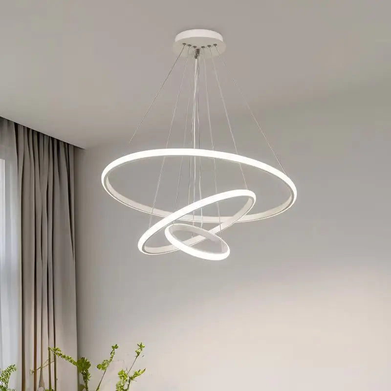 Nordic Simple Circles Pendant Lamp Chandelier LED 3 Rings lights for Dining Bar Living Room Chandelier Loft home decoration