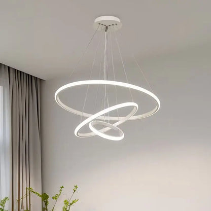 Nordic Simple Circles Pendant Lamp Chandelier LED 3 Rings lights for Dining Bar Living Room Chandelier Loft home decoration