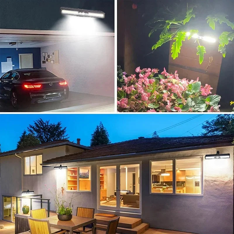 1/2 Pack Solar Light Outdoor 36 LED Motion Sensor Lights IP65 Waterproof 3 Modes Dual Bracket for Fence Gutter Garden