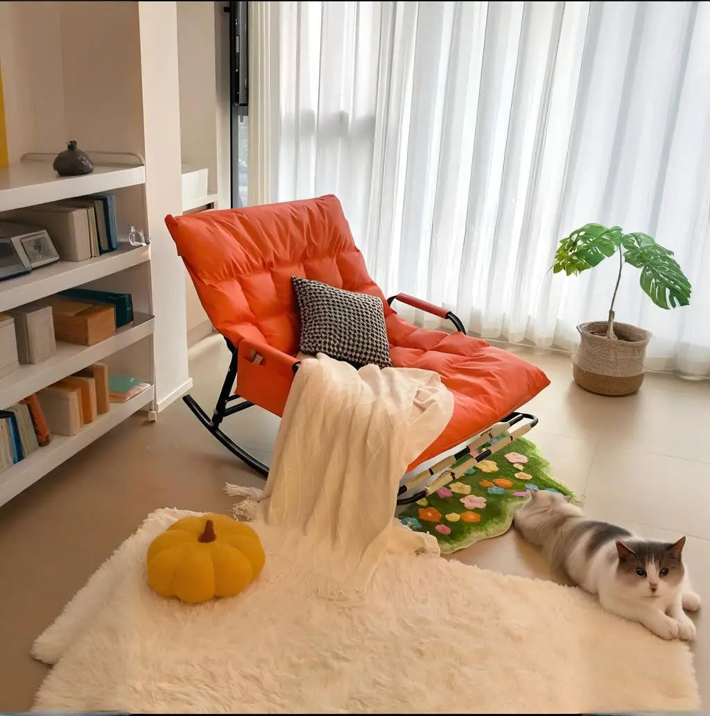 Recliner rocking chair adult sitting and sleeping dual-purpose internet celebrity lazy sofa balcony living room leisure chair