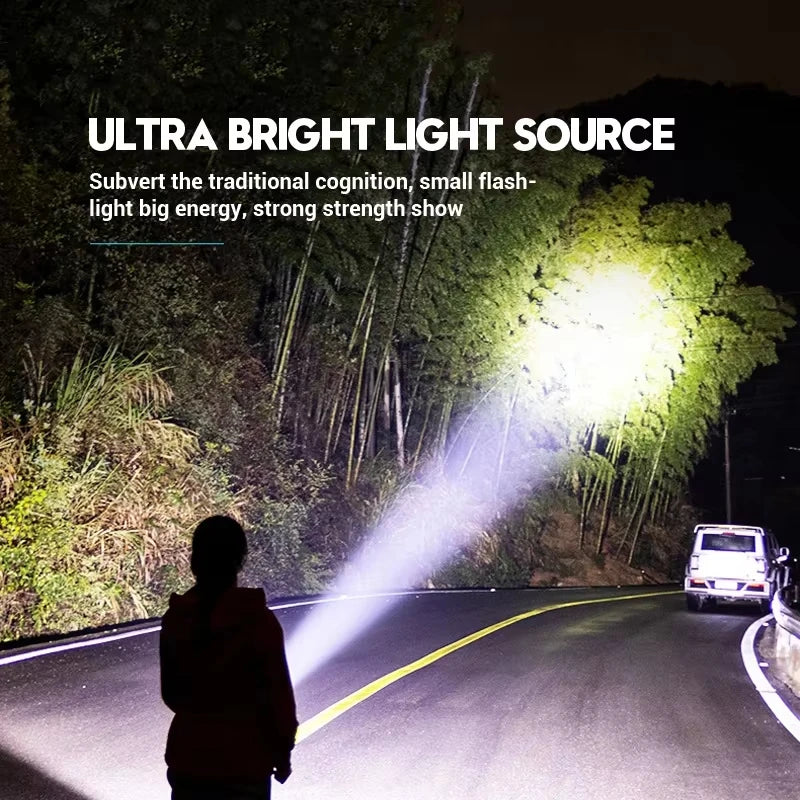 Super Bright Mini 3LED Flashlight With Pen Clip And Tail Magnet,Builtin Battery USB Charge Outdoor Portable Torch Emergency Lamp