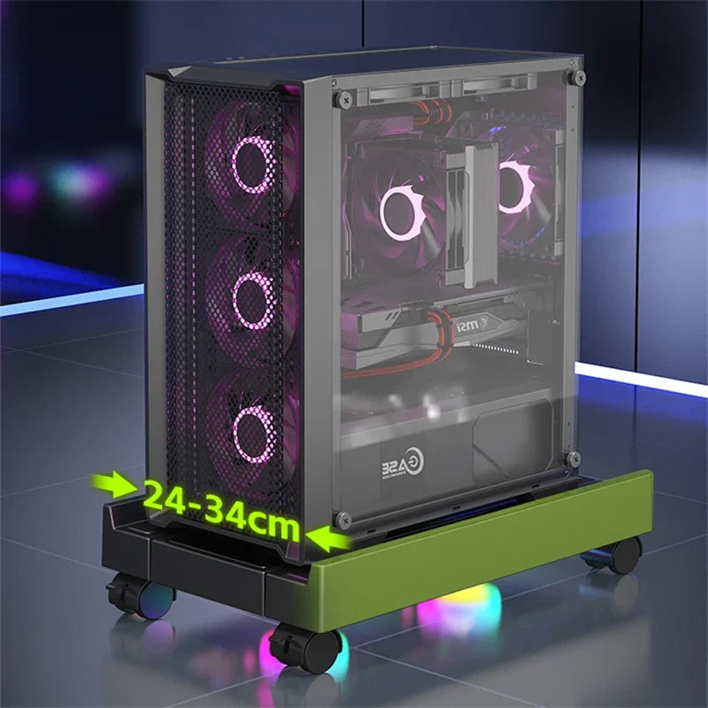 BEISHI Adjustable Computer CPU Holder with RGB Cooling Fan Heat Dissipation Heat Dissipation Mobile PC Tower Stand for Gamers