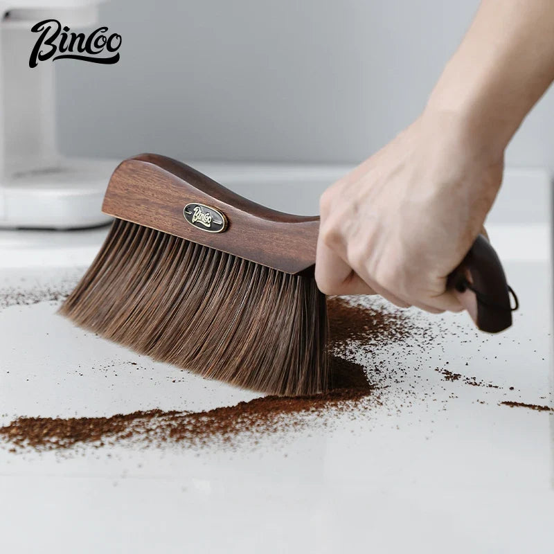 Bincoo Coffee Grinde Machine Cleaning Brush Vintage Solid Wood Brush Professional Home Barista Clean Tool Cafe Accessories