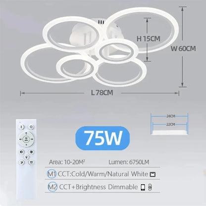 Modern LED chandelier with remote control home lighting ring ceiling light living room bedroom lighting kitchen  Lamps for room