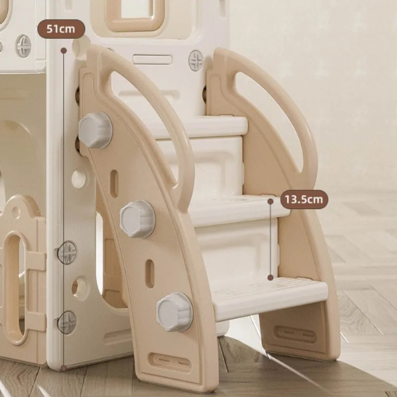 Kids Slide Indoor Home Playset Toddler Ages 1 3 Dual Slide Swing Multifunction Compact Resbaladillas Y Columpios Infantil