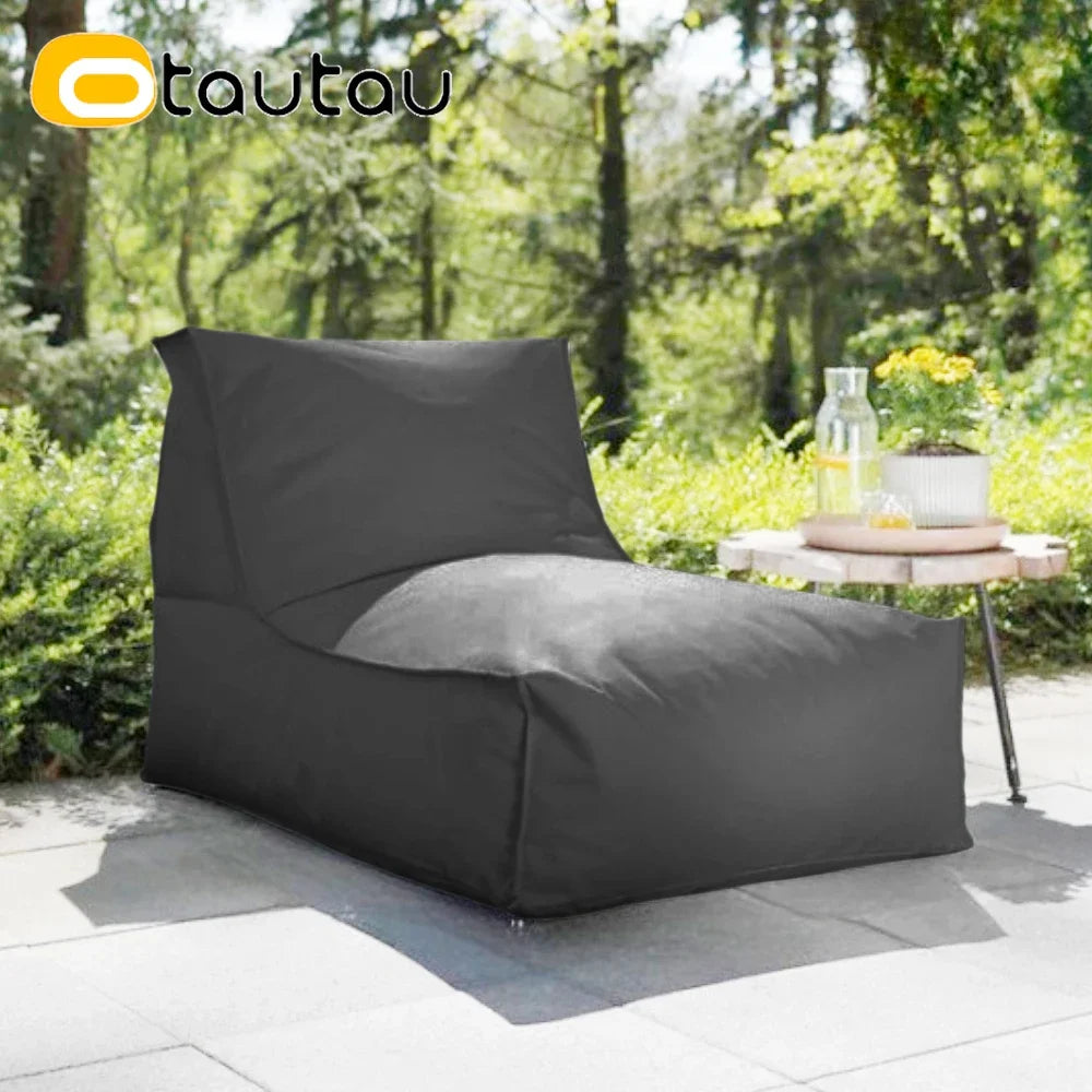 OTAUTAU Outdoor Oxford Bean Bag Cover Swim Pool Float Lounger Beach Club Pouf SF505【No Filler!You Need To Fill It By Yourself!】