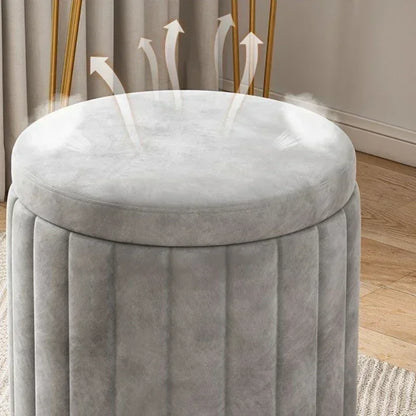 Makeup stool light luxury round stool chair bedroom Internet celebrity storage bench sofa stool dresser stool makeup chair small