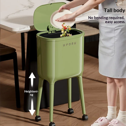 Waste Bins Step Trash Can Covered Lid Large Capacity Kitchen Bathroom Living Room Soft Close Garbage Bin Trash Can Household