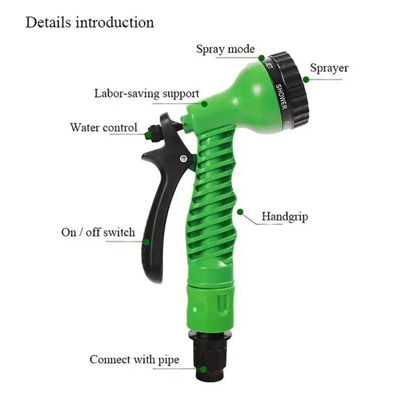 2026 Expandable Magic Hose, High-Pressure Car Wash, 7Water Spraying Functions, Water Gun, Home Garden Watering Hose garden hose