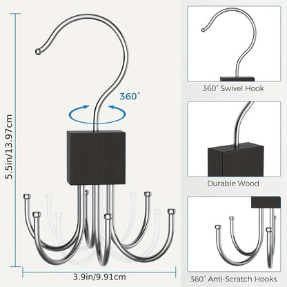 1/2 Piece Multifunctional Hook, Multi Claw Bag Storage Hook, Tie Metal Storage Suitable for Scarves, Belts, Home Storage