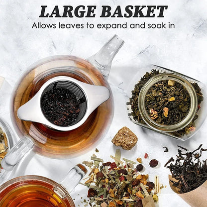 1 Piece Tea Infuser Basket Stainless Steel Tea Strainer Tea Filter With Small Strainer And Lid Tea Diffuser For Loose Tea YY088