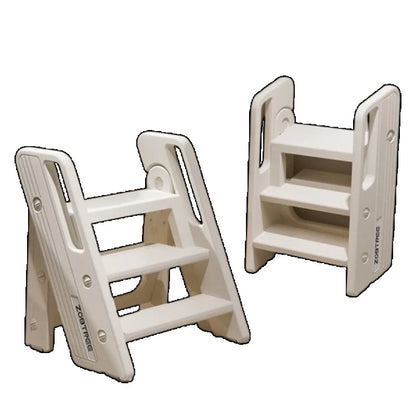 2 Step Foldable Ladder Stool Baby Kids Toddler Bathroom Sink Non Slip Portable Lightweight Escalera Madera Household Kitchen