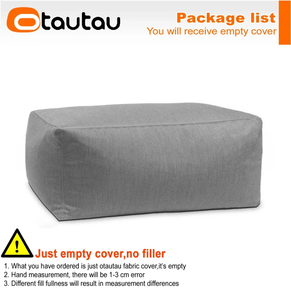 OTAUTAU Outdoor Oxford Bean Bag Cover Swim Pool Float Lounger Beach Club Pouf SF505【No Filler!You Need To Fill It By Yourself!】