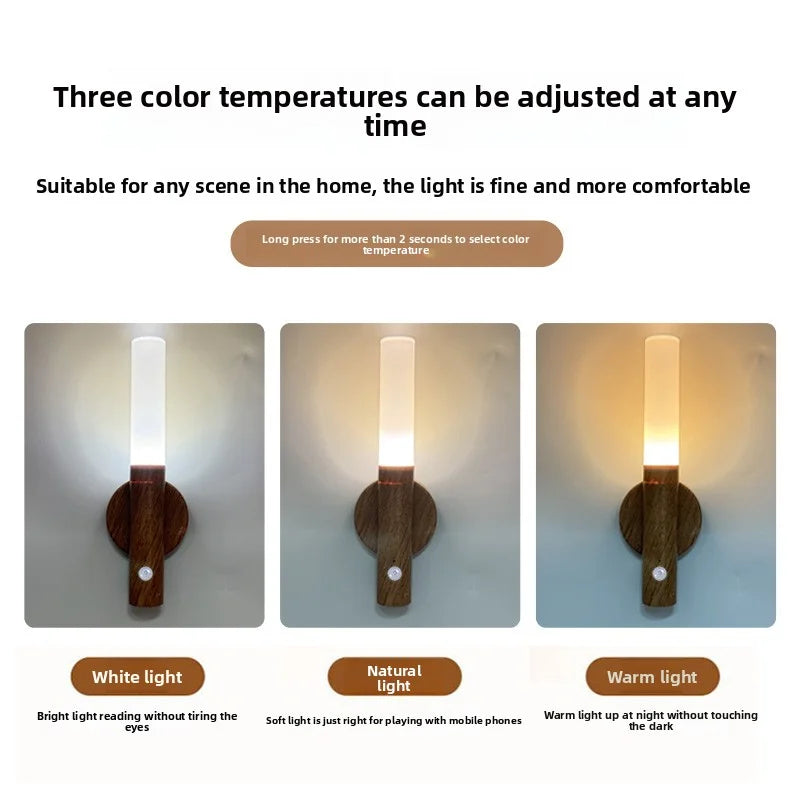 Intelligent Human Body Induction Night Light, LED Rechargeable Corridor Cabinet Wall Light, Household Toilet Wall Induction