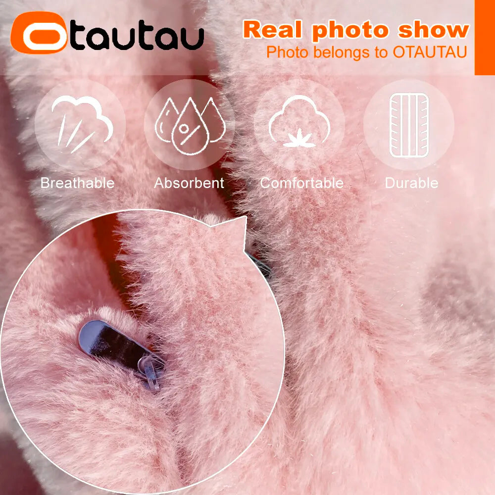 OTAUTAU Top Soft Fuffy Faux Bunny Fur Throw Pillow Case Sofa Couch Cushion Pillows Cover No Filler Baby Pet Bed ZT2TM1T