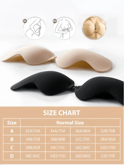 Adhesive bra, breathable adhesive bra, invisible strapless silicone bra, suitable for backless wear