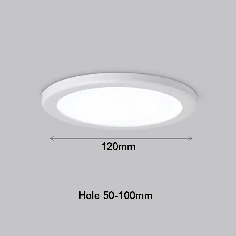 LED Panel Lights Ultra thin Ceiling Downlight 50mm to 200mm Cut Hole Adjustable Panel Light AC85-265V Indoor Lighting Lamp